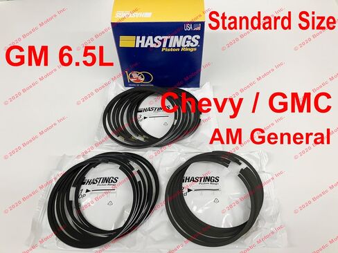 BMI for Hastings Premium Piston Rings set compatible with GM Chevy AM General 6.5L Diesel (1992-2015) (Made in the USA) in Saudi Arabia