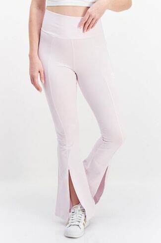adidas Originals Womens Flared Fit High Waisted Leggings with Front Slit, Almost Pink in Saudi Arabia