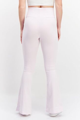 adidas Originals Womens Flared Fit High Waisted Leggings with Front Slit, Almost Pink in Saudi Arabia