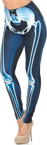 Plus Size - Creamy Soft Women's Laser Print Skin Smoothing Fashion Print Leggings in Saudi Arabia