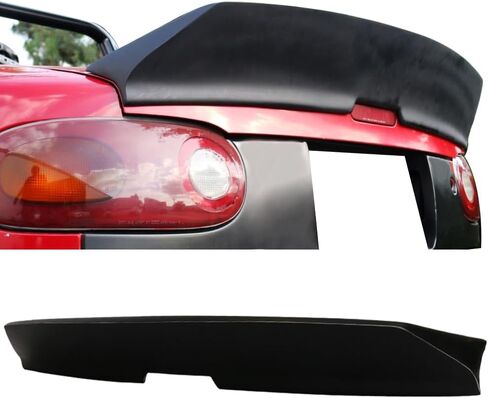 IKON MOTORSPORTS, Trunk Spoiler Compatible with 1990-1997 Mazda Miata Mx5, IKON High Kick KG Works Style Paint-able Primer Black Rear Deck Lip Wing, 1991 1992 1993 1994 1995 1996 in Saudi Arabia