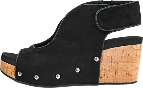 Corkys Footwear Womens Frisky Wedge - Featuring a 2.5-Inch Heel, A Lightweight Cork Heel, Adjustable Ankle Strap, and All-Day Comfort for Effortless Style in Kuwait