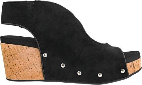 Corkys Footwear Womens Frisky Wedge - Featuring a 2.5-Inch Heel, A Lightweight Cork Heel, Adjustable Ankle Strap, and All-Day Comfort for Effortless Style in Kuwait