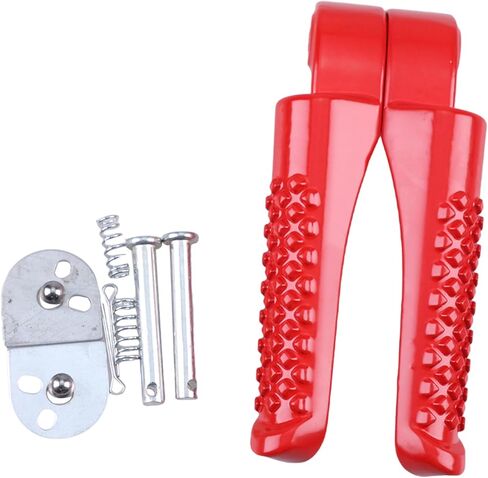 DVPARTS 2PK قدم القدمين الأوتاد مسند مجموعة متوافقة مع CT200U Trail 200 CT200U-EX BT200X CT200U-EXR CT100U Trail 100 212CC 196CC 6.5HP ، دواسة قدم الدراجة الصغيرة ، اليسار يمين (أحمر) in Saudi Arabia