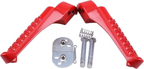 DVPARTS 2PK قدم القدمين الأوتاد مسند مجموعة متوافقة مع CT200U Trail 200 CT200U-EX BT200X CT200U-EXR CT100U Trail 100 212CC 196CC 6.5HP ، دواسة قدم الدراجة الصغيرة ، اليسار يمين (أحمر) in Saudi Arabia