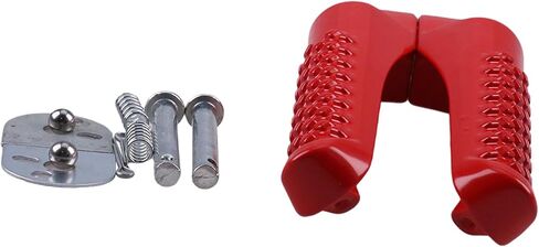 DVPARTS 2PK قدم القدمين الأوتاد مسند مجموعة متوافقة مع CT200U Trail 200 CT200U-EX BT200X CT200U-EXR CT100U Trail 100 212CC 196CC 6.5HP ، دواسة قدم الدراجة الصغيرة ، اليسار يمين (أحمر) in Saudi Arabia