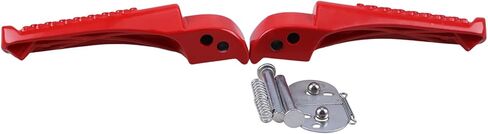 DVPARTS 2PK قدم القدمين الأوتاد مسند مجموعة متوافقة مع CT200U Trail 200 CT200U-EX BT200X CT200U-EXR CT100U Trail 100 212CC 196CC 6.5HP ، دواسة قدم الدراجة الصغيرة ، اليسار يمين (أحمر) in Saudi Arabia