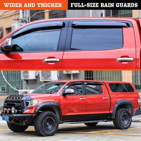 شيفروليه سيلفرادو و GMC Sierra Sierra 1500،2015-2019 Silverado & Sierra 2500 & 3500 Crew Cab Truck Smoke 4pcs مع سمك أكثر سمكًا in Kuwait