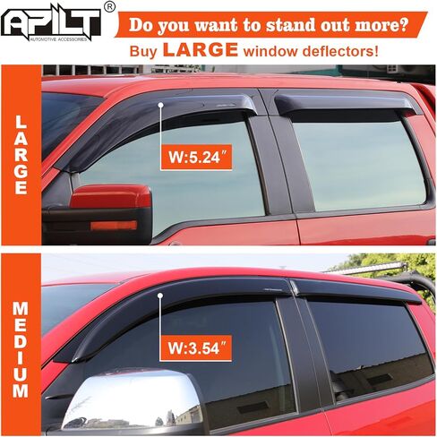 شيفروليه سيلفرادو و GMC Sierra Sierra 1500،2015-2019 Silverado & Sierra 2500 & 3500 Crew Cab Truck Smoke 4pcs مع سمك أكثر سمكًا in Kuwait