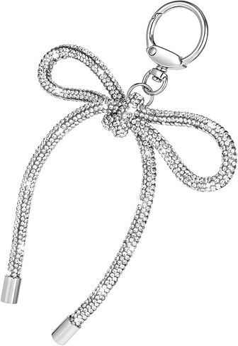Bow Keychain Rhinestone Bow Key Chains Women Cute Ribbon Bowknot Beg Bag Bag Chair chain chain car chain in Kuwait