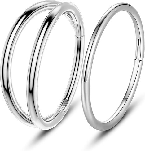 Oufer 2pcs غضروف طوق حش ، 16 جرام من المجوهرات الثابتة ، 316L من الصلب الجراحي المجوهر in Saudi Arabia