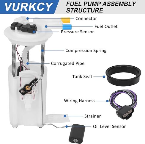 Electric Fuel Pump with Fuel Pressure Sensor Compatible with Cadillac Escalade 2002 2003 V8 5.3L 6.0L, Chevy Tahoe 2000-2003 V8 4.8L 5.3L, GMC Yukon 2000-2003 V8 4.8L 5.3L 6.0L GAS, E3508M in Saudi Arabia