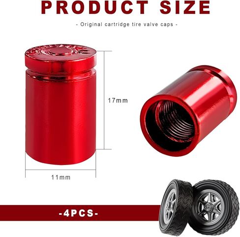 4 PCS BULLET SHELL SHELL VALVE STEM CATS ، CONGREAL ALUMONIM Aluminium Disproof Bullet على شكل صمام ، غطاء ضغط إطارات الهواء المعدني للدراجة النارية للدراجة (أسود) in Saudi Arabia