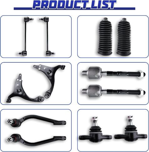 التحكم في الأسلحة 12 PCS التعليق الأمامي مجموعة الكرة مفصل ربط قضيب Sway Bar بديل لعام 2007-2012 Hyundai Elantra in Saudi Arabia