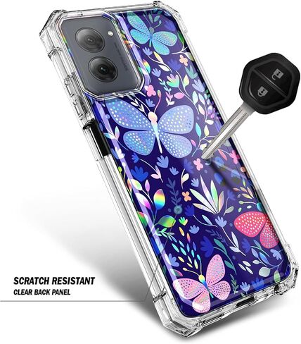 Designed for Motorola Moto G-Power-5G-2024 Case with Tempered Glass Screen Protector, 12FT Military Grade Drop Tested, Full-Body Protective Shockproof Bumper Cover, Glitter Rose Gold in Saudi Arabia