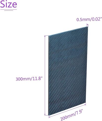 DMiotech 5.9x4.9x0.05 Inch Carbon Fiber Sheet RC Airplane Matte Panel for Drone Frame Car Model Printer Tray in Saudi Arabia