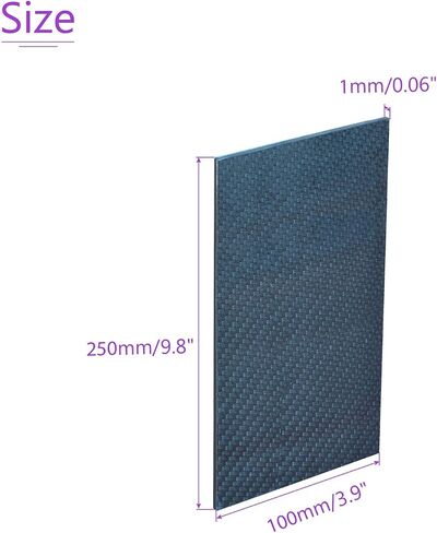 DMiotech 5.9x4.9x0.05 Inch Carbon Fiber Sheet RC Airplane Matte Panel for Drone Frame Car Model Printer Tray in Saudi Arabia