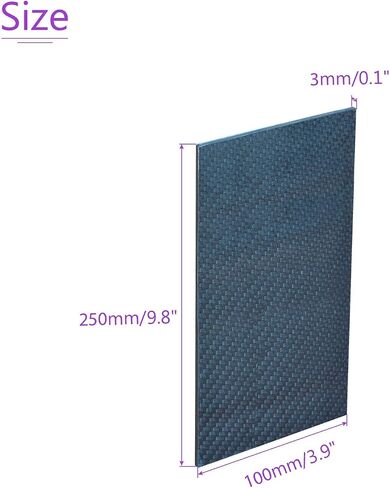 DMiotech 5.9x4.9x0.05 Inch Carbon Fiber Sheet RC Airplane Matte Panel for Drone Frame Car Model Printer Tray in Saudi Arabia