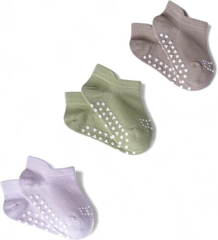 Anti Slip Low Cut Socks With Grips For Babies Infant Toddlers Kids Boys And Girls, Non Skid Ankle Socks in Saudi Arabia