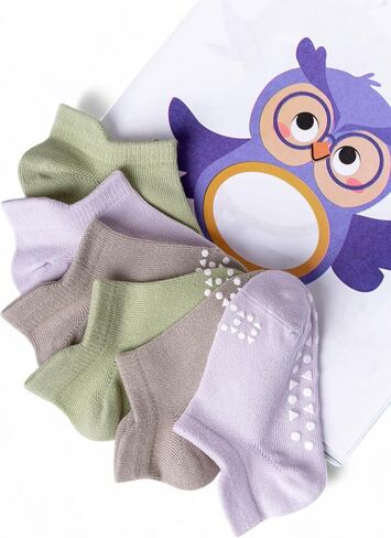 Anti Slip Low Cut Socks With Grips For Babies Infant Toddlers Kids Boys And Girls, Non Skid Ankle Socks in Saudi Arabia