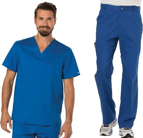 مجموعة فرك شيروكي الممتازة للرجال الحديثة FIT V-NECK TOP WW690 مع إغلاق زر الساق المدبب وداخل الرباط PANT WW140 in Saudi Arabia