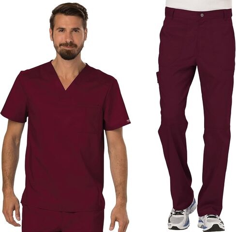 مجموعة فرك شيروكي الممتازة للرجال الحديثة FIT V-NECK TOP WW690 مع إغلاق زر الساق المدبب وداخل الرباط PANT WW140 in Saudi Arabia