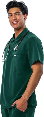 Peelz Jack 4-Pocking Polo Scrub Tops for Men-Soft Stretch Fabrics Fryss ، Fashion-Forword Men's Scrub Top ، Fit Classic in Kuwait