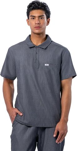 Peelz Jack 4-Pocking Polo Scrub Tops for Men-Soft Stretch Fabrics Fryss ، Fashion-Forword Men's Scrub Top ، Fit Classic in Kuwait