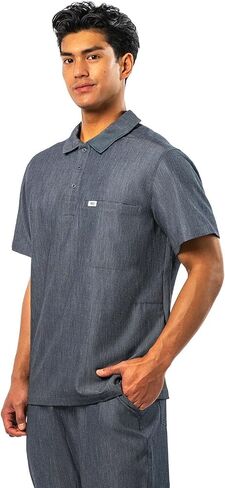 Peelz Jack 4-Pocking Polo Scrub Tops for Men-Soft Stretch Fabrics Fryss ، Fashion-Forword Men's Scrub Top ، Fit Classic in Kuwait
