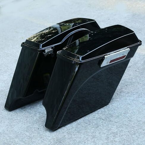 XMT-MOTO 5" Vivid Black Stretched Extended Hard Saddlebags For 1993-2013 Harley Touring Models FLT,FLHT,FLHTCU,FLHRC,Road King,Road Glide,Street Glide,Electra Glide,Ultra-Classic in Saudi Arabia
