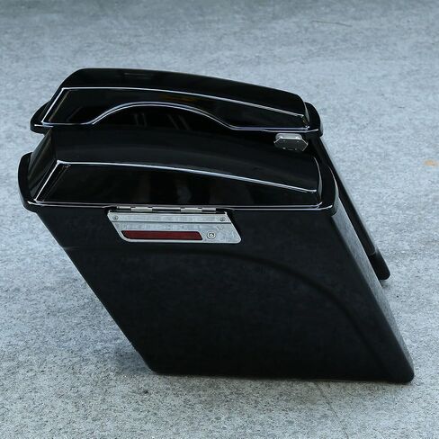 XMT-MOTO 5" Vivid Black Stretched Extended Hard Saddlebags For 1993-2013 Harley Touring Models FLT,FLHT,FLHTCU,FLHRC,Road King,Road Glide,Street Glide,Electra Glide,Ultra-Classic in Saudi Arabia