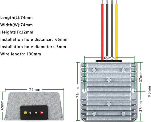 DC12V إلى 13.8V15V19V24V20V28V29V وحدة المعززة عالية الطاقة محول الطاقة الشمسية 500W (15A ، 12V_24V) in Saudi Arabia