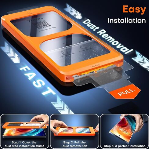 TOCOL for Samsung Galaxy S24 Ultra Screen Protector 9H Hardness Military Grade Shatterproof HD Tempered Glass 2 Pack in Kuwait