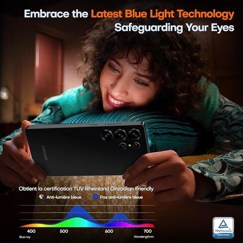 TOCOL for Samsung Galaxy S24 Ultra Screen Protector 9H Hardness Military Grade Shatterproof HD Tempered Glass 2 Pack in Kuwait