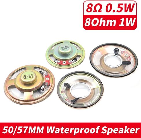 2Pcs 50MM 57MM 8R 0.5W 1W Waterproof Loud Speaker Buzzer Ringer 5CM 2 Inch 8Ohm 0.5 Watt 1 Watt Loudspeaker(2PCS 50MM 8ohm 0.5W) in Saudi Arabia