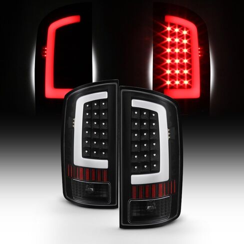 AKKON - For 03-06 Dodge Ram 1500 2500 3500 LED DRL Light Tube Black Tail Brake Light Lamp Assembly in Kuwait