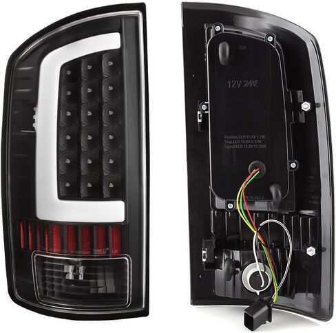 AKKON - For 03-06 Dodge Ram 1500 2500 3500 LED DRL Light Tube Black Tail Brake Light Lamp Assembly in Kuwait