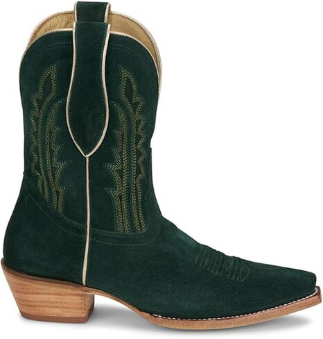 Tony Lama Women's Lea Suede Western Booties Snip Toe - Dr3262 in Saudi Arabia