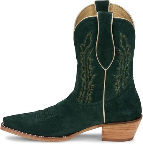 Tony Lama Women's Lea Suede Western Booties Snip Toe - Dr3262 in Saudi Arabia