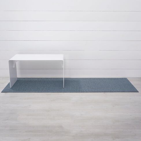 Chilewich Martha by Martha Stewart Heathered Shag Runner in Sea - 2'x6 ' - Easy Care - Premium Indoor/Outdoor Sufted Pruct للدخول والمطبخ والحمام وحوض السباحة مع الدعم المقاوم للعوامل الجوية in Saudi Arabia