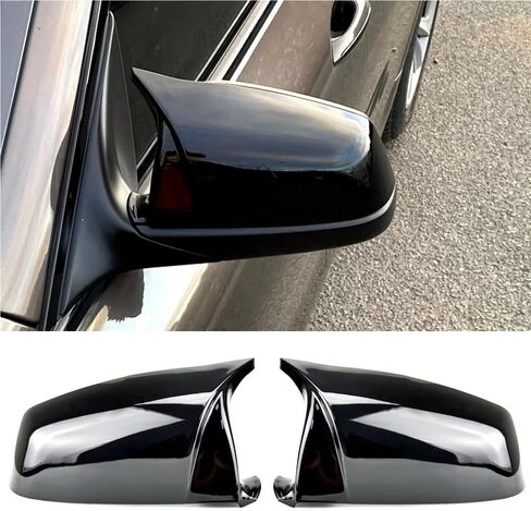 Side Wing Rearview Mirror Cover Cap for BMW 5 6 7 Series Carbon Black(Black-Carbon Fiber Look) in Saudi Arabia