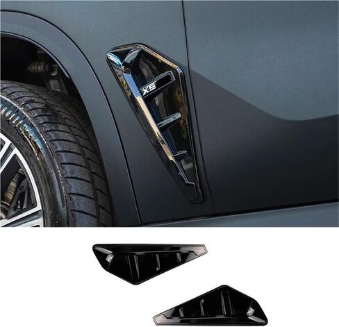 Car Side Vent Trim Cover Mudguard Side Marker for BMW X5 G05 2019 2020 2021 2022 2023 Auto Accessories(Black) in Saudi Arabia