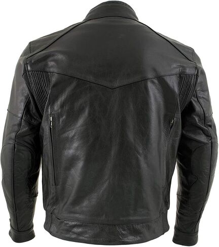 Milwaukee Leather LKM1700 Men's Black Black Buffalo Leather Cruiser Motorcycle Stack in Saudi Arabia