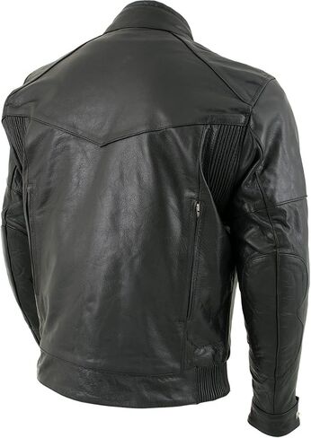 Milwaukee Leather LKM1700 Men's Black Black Buffalo Leather Cruiser Motorcycle Stack in Saudi Arabia