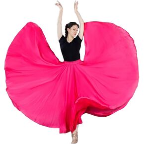 720 ° شيفون الكاحل الطول تنورة رقص بطن تنانير النساء تنورة رقص تنورة حديثة maxi التنانير للباليرينا in Kuwait