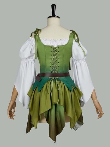 miccostumes Women's Costume Elf Cosplay Set Top Fairy Dress With Belt and Bag Halloween Party in Saudi Arabia