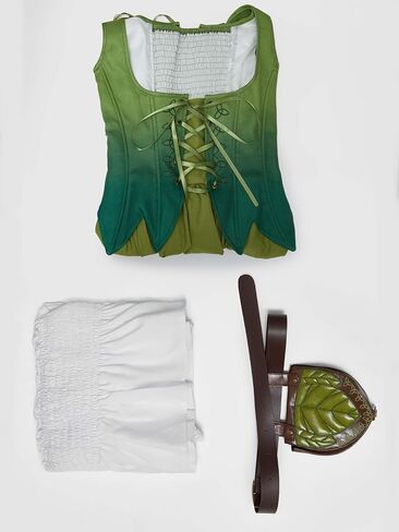 miccostumes Women's Costume Elf Cosplay Set Top Fairy Dress With Belt and Bag Halloween Party in Saudi Arabia