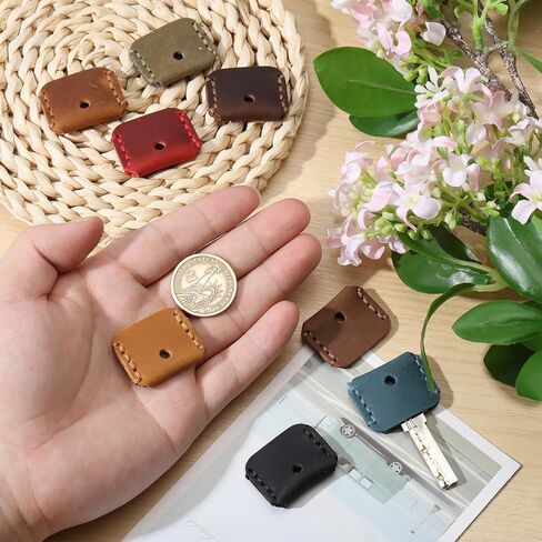 Globleland 8pcs 8colors Cape Cape Cap Cover Cover Coyve مفتاح مفتاح خمر حامل المفتاح مفتاح مفتاح مفتاح FOD Cover Leather Cover Cove Case Key Cover Cover Cover for Broken Key in Saudi Arabia