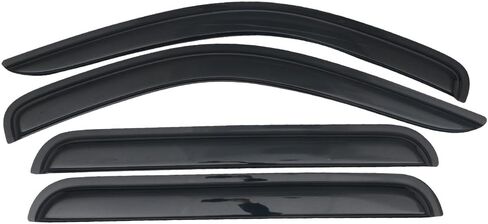 شريط Ikon Motorsports على حافة النافذة الخارجية ، متوافق مع 1998-2004 Dodge Durango ، Dakota Crew Cab ، Slim Style Smoke Tinted 4pcs Sun Rain Shade Guard Vean in Saudi Arabia