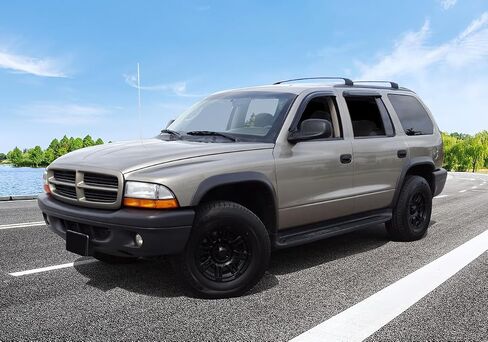 شريط Ikon Motorsports على حافة النافذة الخارجية ، متوافق مع 1998-2004 Dodge Durango ، Dakota Crew Cab ، Slim Style Smoke Tinted 4pcs Sun Rain Shade Guard Vean in Saudi Arabia